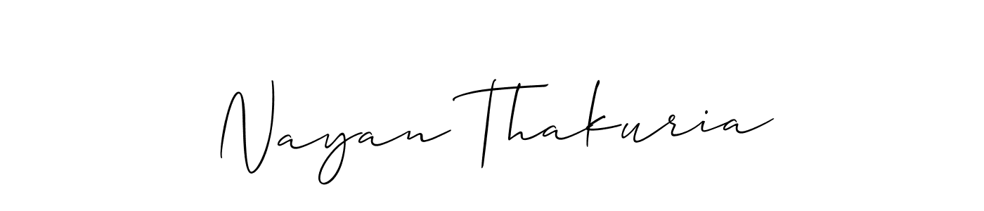 Make a short Nayan Thakuria signature style. Manage your documents anywhere anytime using Allison_Script. Create and add eSignatures, submit forms, share and send files easily. Nayan Thakuria signature style 2 images and pictures png