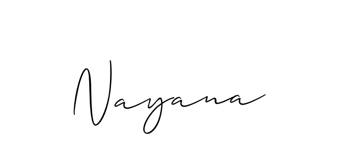 How to make Nayana  name signature. Use Allison_Script style for creating short signs online. This is the latest handwritten sign. Nayana  signature style 2 images and pictures png