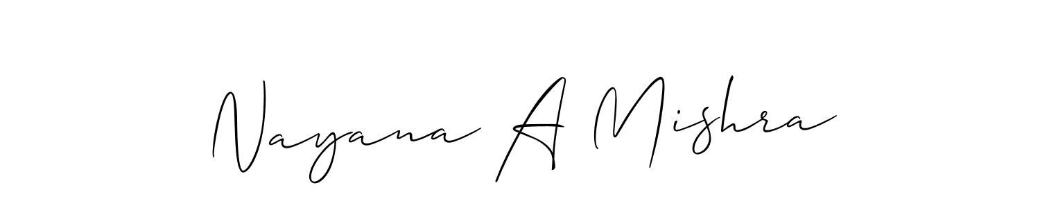 Similarly Allison_Script is the best handwritten signature design. Signature creator online .You can use it as an online autograph creator for name Nayana A Mishra. Nayana A Mishra signature style 2 images and pictures png