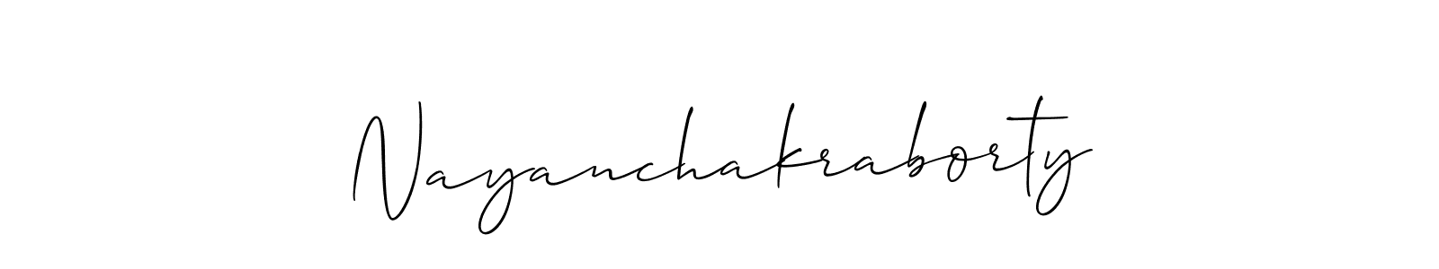 Similarly Allison_Script is the best handwritten signature design. Signature creator online .You can use it as an online autograph creator for name Nayanchakraborty. Nayanchakraborty signature style 2 images and pictures png