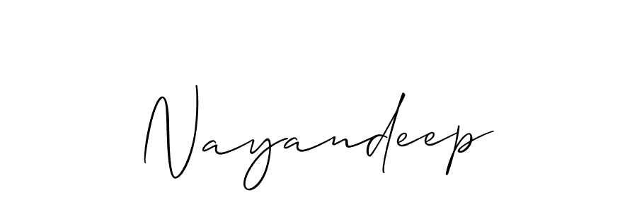 Make a short Nayandeep signature style. Manage your documents anywhere anytime using Allison_Script. Create and add eSignatures, submit forms, share and send files easily. Nayandeep signature style 2 images and pictures png