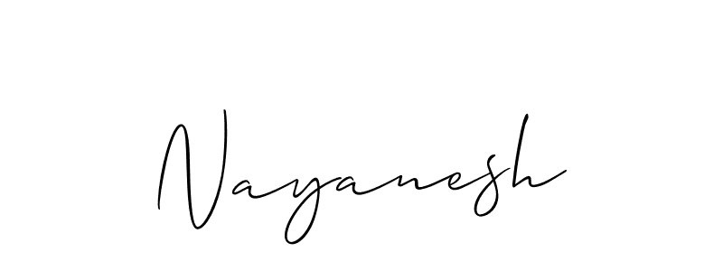 Use a signature maker to create a handwritten signature online. With this signature software, you can design (Allison_Script) your own signature for name Nayanesh. Nayanesh signature style 2 images and pictures png