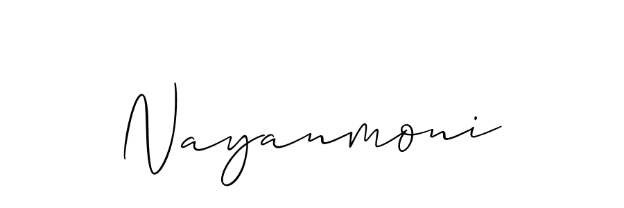 How to Draw Nayanmoni signature style? Allison_Script is a latest design signature styles for name Nayanmoni. Nayanmoni signature style 2 images and pictures png