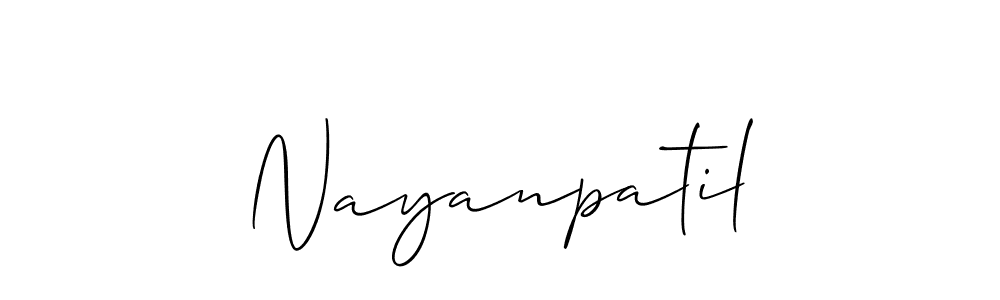 How to make Nayanpatil name signature. Use Allison_Script style for creating short signs online. This is the latest handwritten sign. Nayanpatil signature style 2 images and pictures png