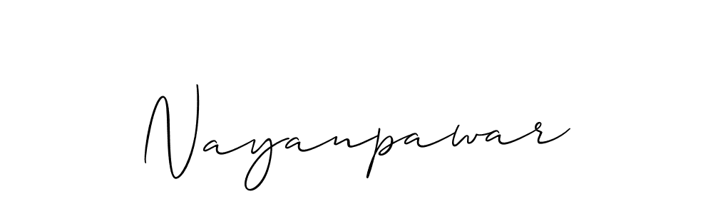 Allison_Script is a professional signature style that is perfect for those who want to add a touch of class to their signature. It is also a great choice for those who want to make their signature more unique. Get Nayanpawar name to fancy signature for free. Nayanpawar signature style 2 images and pictures png