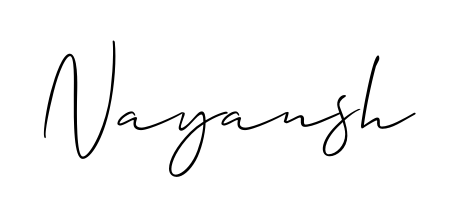 Stand out with a creative autograph for Nayansh. The Allison_Script styling blends modern aesthetics with classic signature flourishes. Nayansh signature style 2 images and pictures png