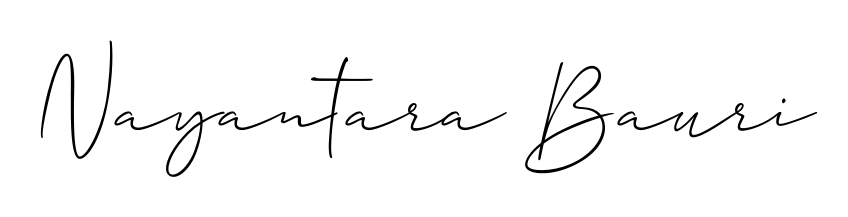 Personalize your online presence with Nayantara Bauri signature rendered in elegant Allison_Script font. Great for website footers and blogs. Nayantara Bauri signature style 2 images and pictures png