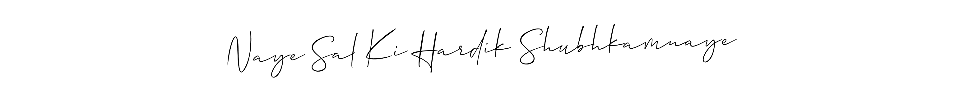 It looks lik you need a new signature style for name Naye Sal Ki Hardik Shubhkamnaye. Design unique handwritten (Allison_Script) signature with our free signature maker in just a few clicks. Naye Sal Ki Hardik Shubhkamnaye signature style 2 images and pictures png