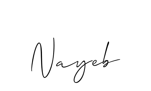 Best and Professional Signature Style for Nayeb. Allison_Script Best Signature Style Collection. Nayeb signature style 2 images and pictures png