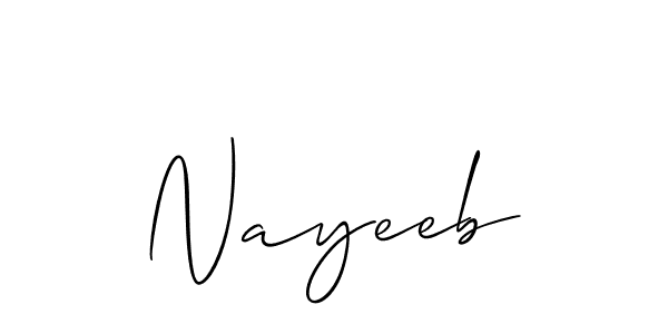 How to make Nayeeb signature? Allison_Script is a professional autograph style. Create handwritten signature for Nayeeb name. Nayeeb signature style 2 images and pictures png