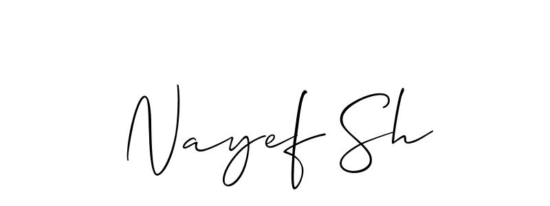 Allison_Script is a professional signature style that is perfect for those who want to add a touch of class to their signature. It is also a great choice for those who want to make their signature more unique. Get Nayef Sh name to fancy signature for free. Nayef Sh signature style 2 images and pictures png