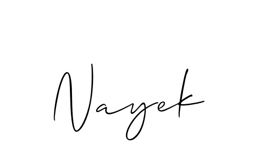 You should practise on your own different ways (Allison_Script) to write your name (Nayek) in signature. don't let someone else do it for you. Nayek signature style 2 images and pictures png