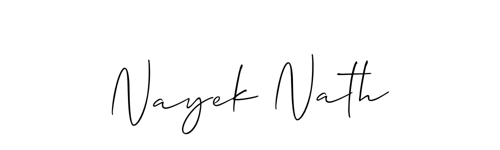 How to make Nayek Nath name signature. Use Allison_Script style for creating short signs online. This is the latest handwritten sign. Nayek Nath signature style 2 images and pictures png