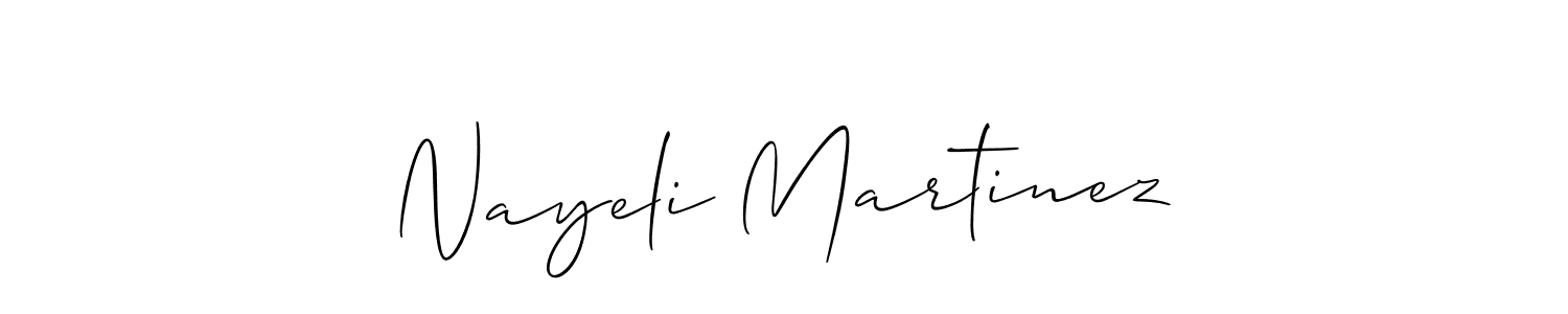 Design your own signature with our free online signature maker. With this signature software, you can create a handwritten (Allison_Script) signature for name Nayeli Martinez. Nayeli Martinez signature style 2 images and pictures png