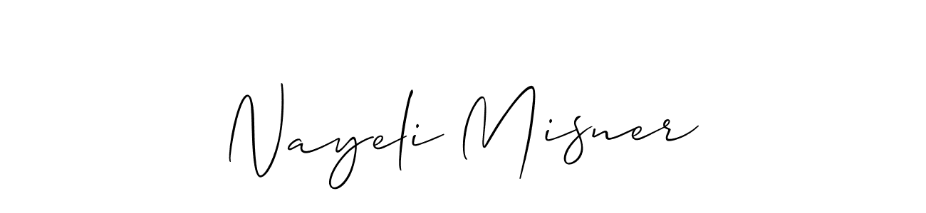 How to make Nayeli Misner signature? Allison_Script is a professional autograph style. Create handwritten signature for Nayeli Misner name. Nayeli Misner signature style 2 images and pictures png