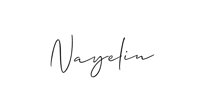Make a beautiful signature design for name Nayelin. With this signature (Allison_Script) style, you can create a handwritten signature for free. Nayelin signature style 2 images and pictures png