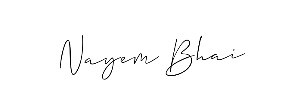 Make a short Nayem Bhai signature style. Manage your documents anywhere anytime using Allison_Script. Create and add eSignatures, submit forms, share and send files easily. Nayem Bhai signature style 2 images and pictures png