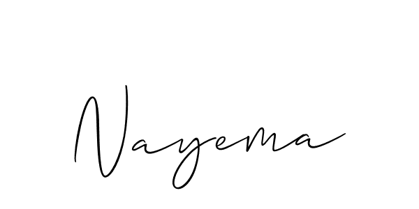 How to make Nayema signature? Allison_Script is a professional autograph style. Create handwritten signature for Nayema name. Nayema signature style 2 images and pictures png