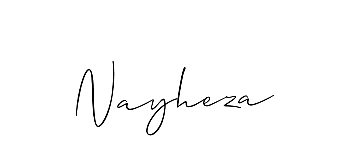 Also You can easily find your signature by using the search form. We will create Nayheza name handwritten signature images for you free of cost using Allison_Script sign style. Nayheza signature style 2 images and pictures png