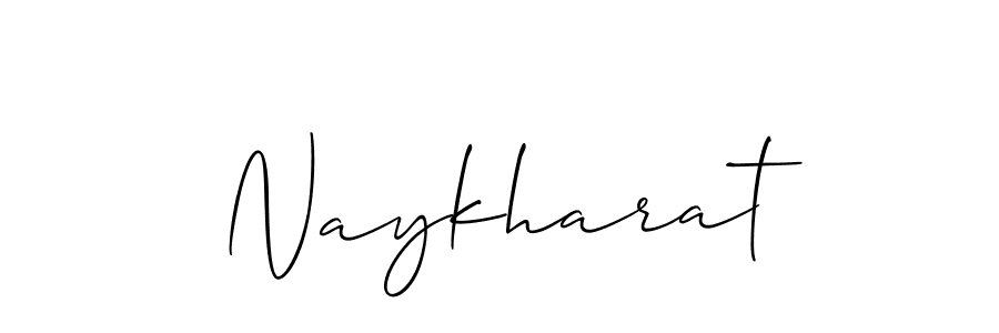 Use a signature maker to create a handwritten signature online. With this signature software, you can design (Allison_Script) your own signature for name Naykharat. Naykharat signature style 2 images and pictures png