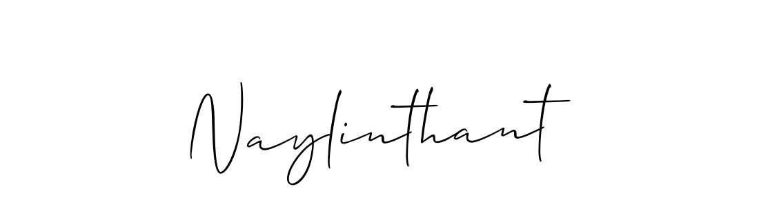 How to make Naylinthant signature? Allison_Script is a professional autograph style. Create handwritten signature for Naylinthant name. Naylinthant signature style 2 images and pictures png