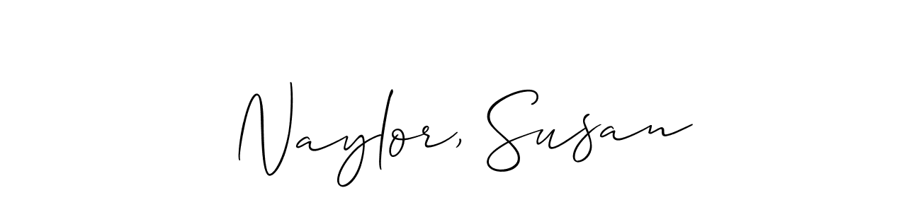 The best way (Allison_Script) to make a short signature is to pick only two or three words in your name. The name Naylor, Susan include a total of six letters. For converting this name. Naylor, Susan signature style 2 images and pictures png