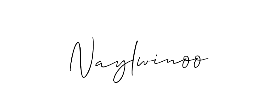 How to make Naylwinoo name signature. Use Allison_Script style for creating short signs online. This is the latest handwritten sign. Naylwinoo signature style 2 images and pictures png