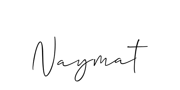 How to make Naymat signature? Allison_Script is a professional autograph style. Create handwritten signature for Naymat name. Naymat signature style 2 images and pictures png