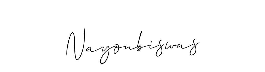 Similarly Allison_Script is the best handwritten signature design. Signature creator online .You can use it as an online autograph creator for name Nayonbiswas. Nayonbiswas signature style 2 images and pictures png
