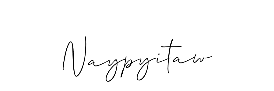 Use a signature maker to create a handwritten signature online. With this signature software, you can design (Allison_Script) your own signature for name Naypyitaw. Naypyitaw signature style 2 images and pictures png