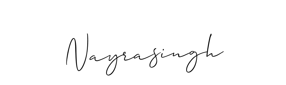 if you are searching for the best signature style for your name Nayrasingh. so please give up your signature search. here we have designed multiple signature styles  using Allison_Script. Nayrasingh signature style 2 images and pictures png