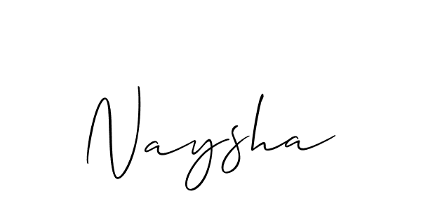 Similarly Allison_Script is the best handwritten signature design. Signature creator online .You can use it as an online autograph creator for name Naysha. Naysha signature style 2 images and pictures png