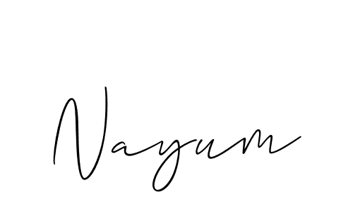 The best way (Allison_Script) to make a short signature is to pick only two or three words in your name. The name Nayum include a total of six letters. For converting this name. Nayum signature style 2 images and pictures png