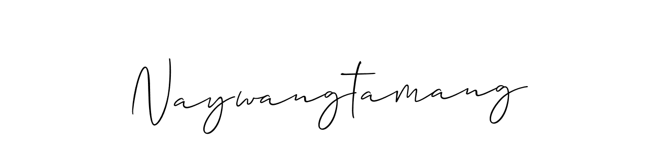 Make a beautiful signature design for name Naywangtamang. With this signature (Allison_Script) style, you can create a handwritten signature for free. Naywangtamang signature style 2 images and pictures png