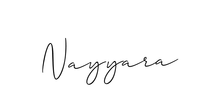 The best way (Allison_Script) to make a short signature is to pick only two or three words in your name. The name Nayyara include a total of six letters. For converting this name. Nayyara signature style 2 images and pictures png