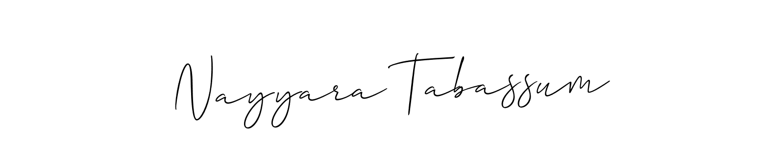 Similarly Allison_Script is the best handwritten signature design. Signature creator online .You can use it as an online autograph creator for name Nayyara Tabassum. Nayyara Tabassum signature style 2 images and pictures png