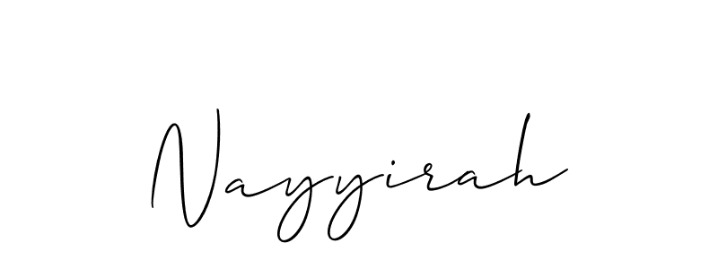 How to make Nayyirah signature? Allison_Script is a professional autograph style. Create handwritten signature for Nayyirah name. Nayyirah signature style 2 images and pictures png