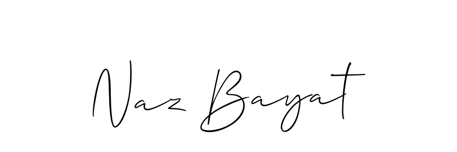 How to make Naz Bayat signature? Allison_Script is a professional autograph style. Create handwritten signature for Naz Bayat name. Naz Bayat signature style 2 images and pictures png