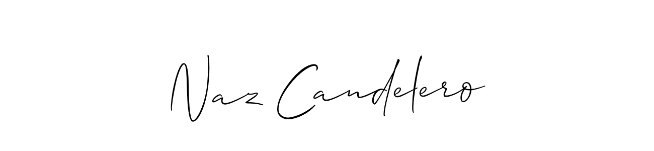 Also You can easily find your signature by using the search form. We will create Naz Candelero name handwritten signature images for you free of cost using Allison_Script sign style. Naz Candelero signature style 2 images and pictures png