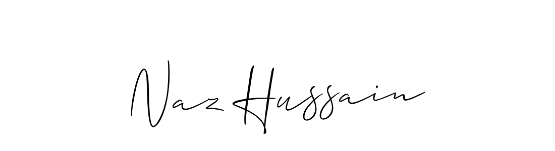 Create a beautiful signature design for name Naz Hussain. With this signature (Allison_Script) fonts, you can make a handwritten signature for free. Naz Hussain signature style 2 images and pictures png