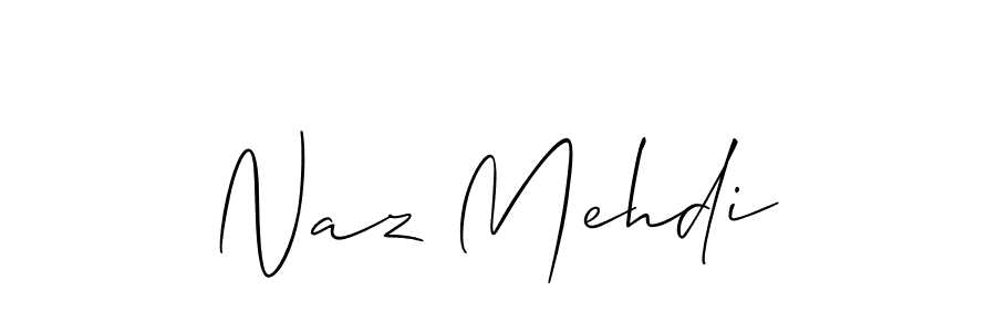 Design your own signature with our free online signature maker. With this signature software, you can create a handwritten (Allison_Script) signature for name Naz Mehdi. Naz Mehdi signature style 2 images and pictures png