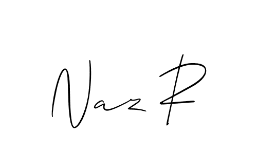 Allison_Script is a professional signature style that is perfect for those who want to add a touch of class to their signature. It is also a great choice for those who want to make their signature more unique. Get Naz R name to fancy signature for free. Naz R signature style 2 images and pictures png