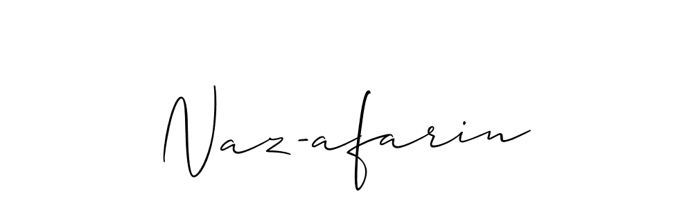 The best way (Allison_Script) to make a short signature is to pick only two or three words in your name. The name Naz-afarin include a total of six letters. For converting this name. Naz-afarin signature style 2 images and pictures png