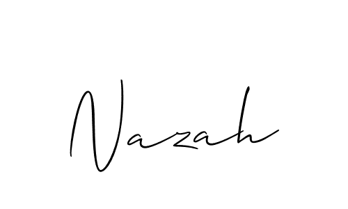 Create a beautiful signature design for name Nazah. With this signature (Allison_Script) fonts, you can make a handwritten signature for free. Nazah signature style 2 images and pictures png