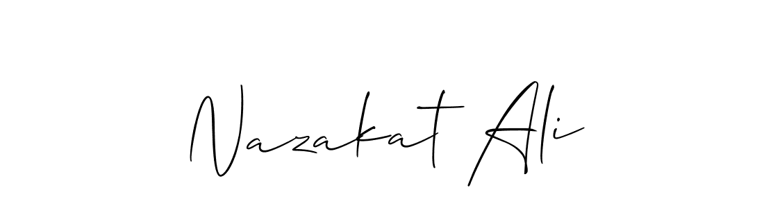 Use a signature maker to create a handwritten signature online. With this signature software, you can design (Allison_Script) your own signature for name Nazakat Ali. Nazakat Ali signature style 2 images and pictures png