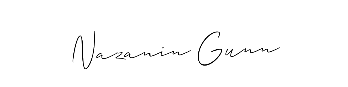 Also we have Nazanin Gunn name is the best signature style. Create professional handwritten signature collection using Allison_Script autograph style. Nazanin Gunn signature style 2 images and pictures png