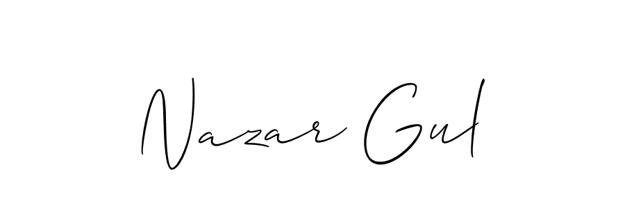 Also we have Nazar Gul name is the best signature style. Create professional handwritten signature collection using Allison_Script autograph style. Nazar Gul signature style 2 images and pictures png