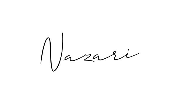 You should practise on your own different ways (Allison_Script) to write your name (Nazari) in signature. don't let someone else do it for you. Nazari signature style 2 images and pictures png