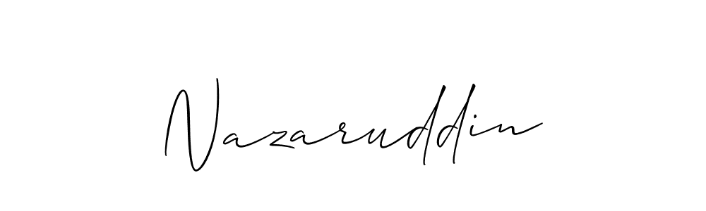 You should practise on your own different ways (Allison_Script) to write your name (Nazaruddin) in signature. don't let someone else do it for you. Nazaruddin signature style 2 images and pictures png