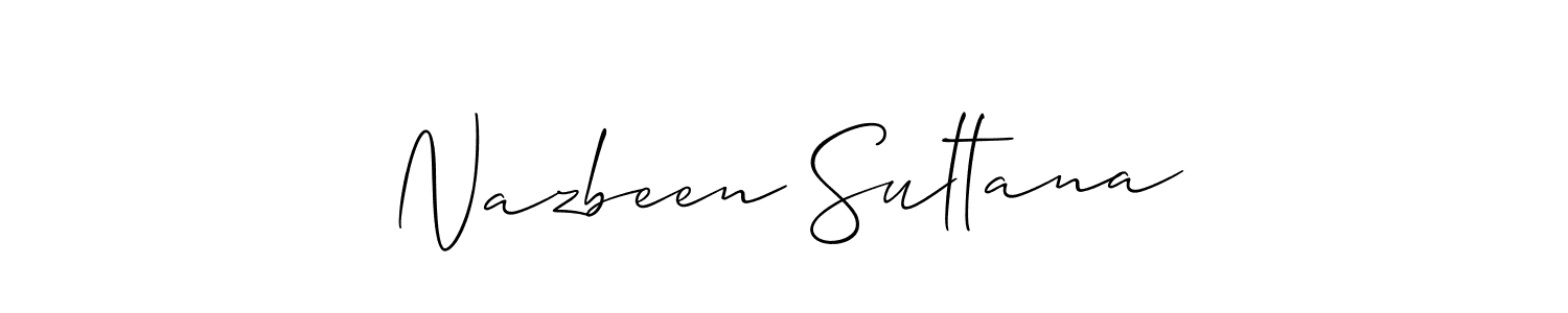 How to make Nazbeen Sultana signature? Allison_Script is a professional autograph style. Create handwritten signature for Nazbeen Sultana name. Nazbeen Sultana signature style 2 images and pictures png
